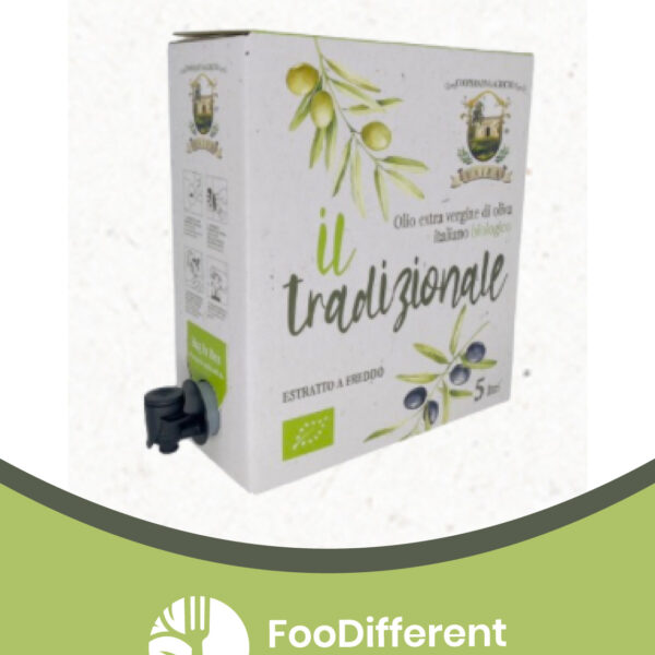 Bag in Box 3lt Olio extra vergine d'oliva biologico Sapori del Gargano Vaira Il Tradizionale estratto a freddo