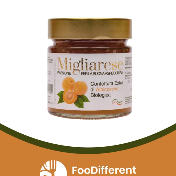 Confettura extra di Albicocche biologica g 280 azienda Agricola Migliarese