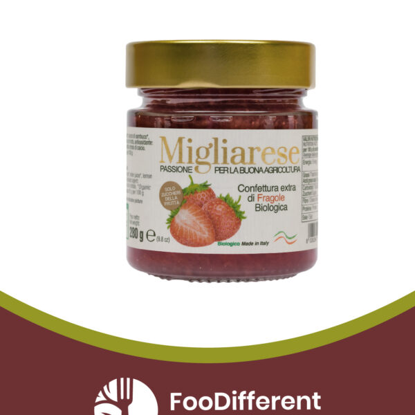 Confettura extra di Fragole biologica g 280 azienda Agricola Migliarese