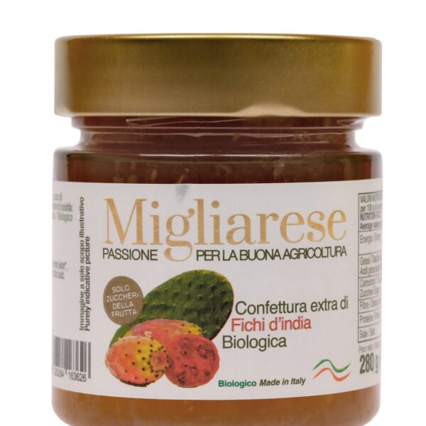 Confettura extra di Fichi D'India biologica g 280 azienda Agricola Migliarese