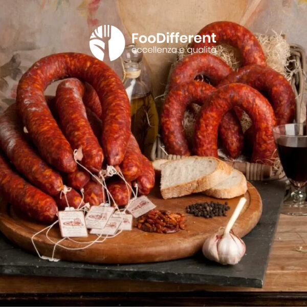 Salsiccia piccante 400 gr Azienda Gamba Edoardo